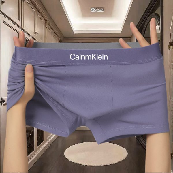 Solid Color Men's Underwear Comfortable Soft Boxers - Image 2