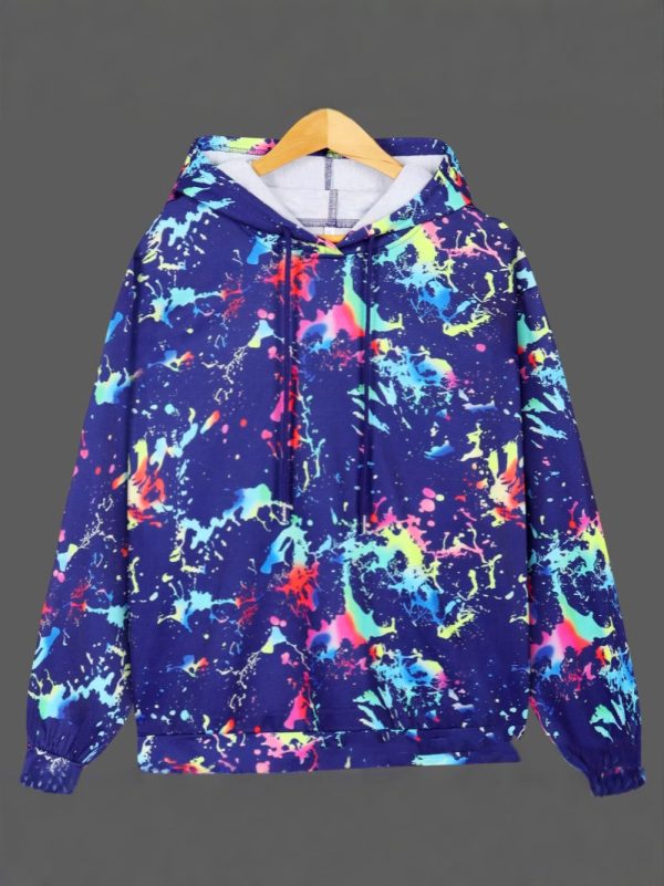 Women's Color Printing Hooded Sweatshirt - Image 4