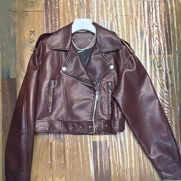 Hong Kong Style Retro Coat Women's Short Spring And Autumn New Casual Pop Motorcycle PU Leather Jacket - Image 7