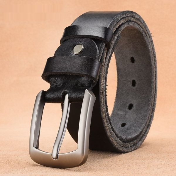 Men's Leather Belt Leather Pin Buckle