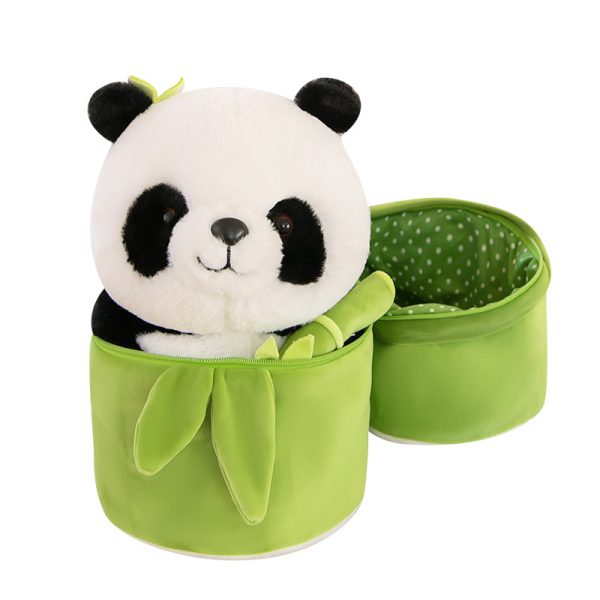 Simulated Bamboo Tube Flower Panda Pillow - Image 9