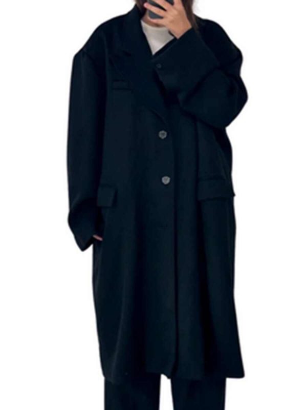 Nerazzurri Winter Men's Overcoat Coat Long Below The Knee Wool - Image 3