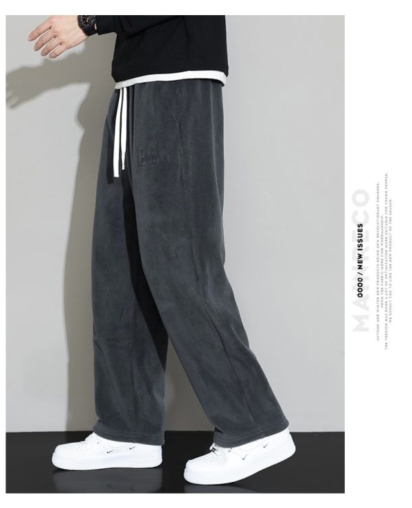 Winter Men's Casual Cashmere Pants Straight Wide-leg Pants - Image 9