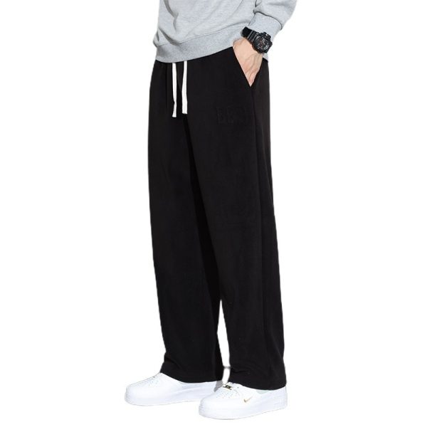 Winter Men's Casual Cashmere Pants Straight Wide-leg Pants - Image 5