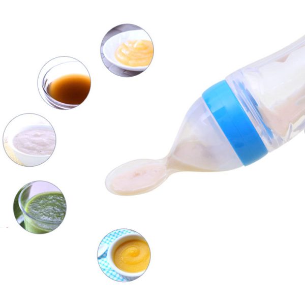 Safe Newborn Baby Feeding Bottle Toddler Silicone Squeeze Feeding Spoon Milk Bottle Baby Training Feeder Food Supplement - Image 4