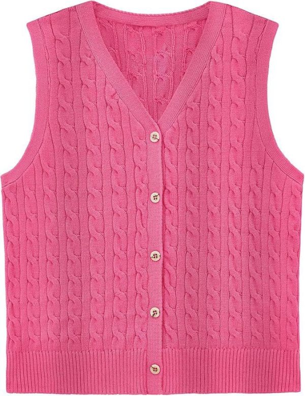 European And American Women's Fashion Sweater Vest Twisted Knitted Short - Image 9