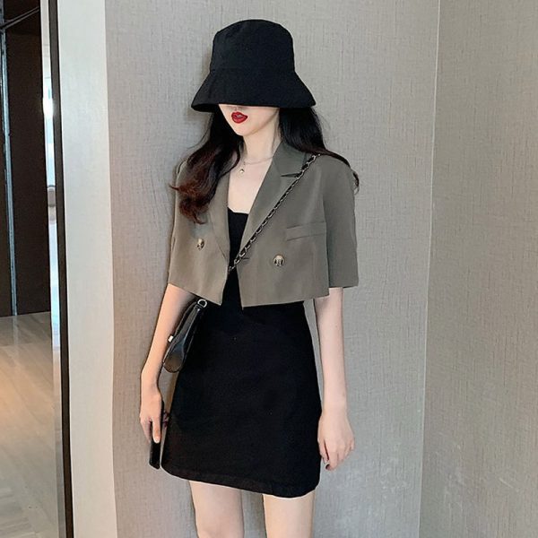 Summer Korean Style High Waist Thin Western Style Small Tailored Suit Top Women's Coat - Image 7