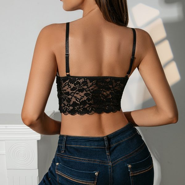 Lace Lace See-through Backless European And American Style Small Slip Top - Image 3