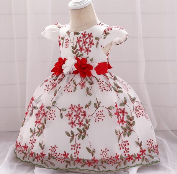 summer children's clothing new baby birthday party wedding dress skirt girls fluffy dress - Image 6