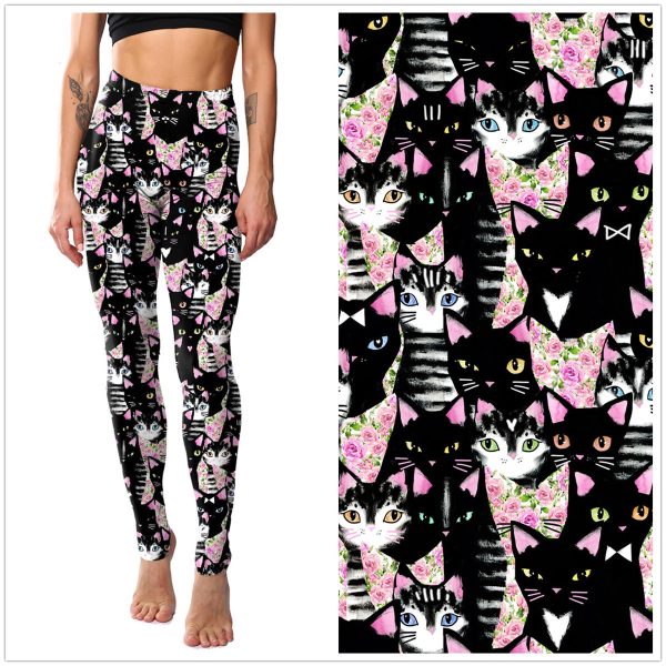 Personalized Digital Printing Kitten Leggings - Image 9