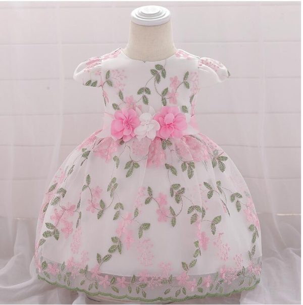 summer children's clothing new baby birthday party wedding dress skirt girls fluffy dress - Image 7