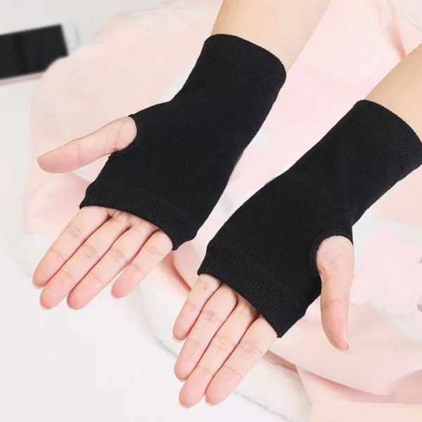 Men's And Women's Autumn And Winter Thin Spring And Summer Cotton Half Finger Sports Fingerless Gloves