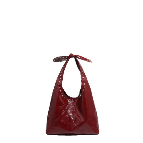 Tote Bag Rivet Bow Underarm Bag Women's Bucket Bag - Image 5