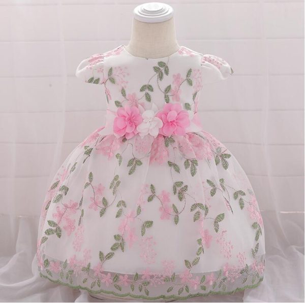 summer children's clothing new baby birthday party wedding dress skirt girls fluffy dress - Image 3