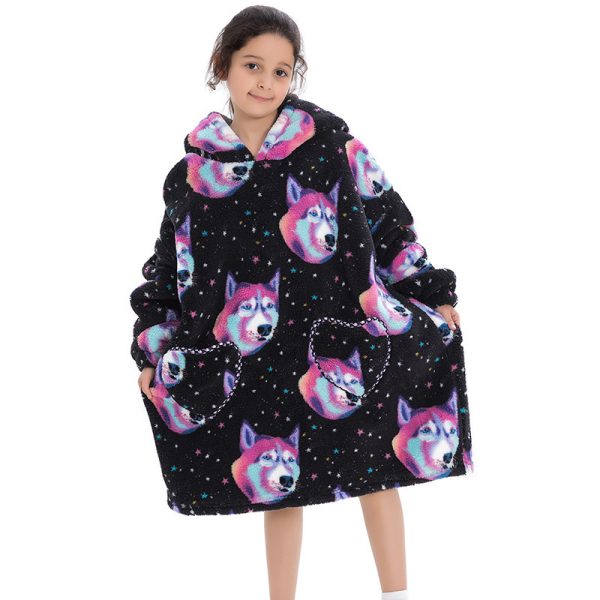 Oversized Thermal Sweatshirt Lazy Sweatshirt Kids - Image 5