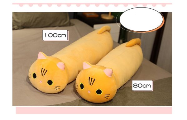 Large Size Cartoon Cat Plush Toys Stuffed Cloth Doll Long Animal Pillow Cushion - Image 6