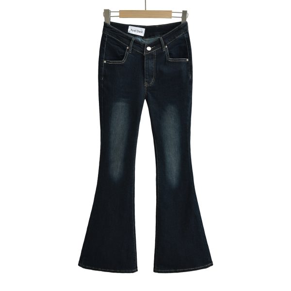 Fuli Washed Nostalgic Skinny Jeans For Women - Image 3