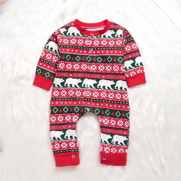 Infant Baby Boys Girls Christmas Santa XMAS Letter Plaid Romper Jumpsuit Outfits baby clothes winter clothe - Image 6