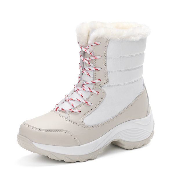 Plus velvet high-top women's shoes waterproof snow boots - Image 8