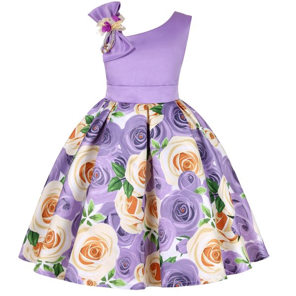 Girls' Dresses Girls' Princess Dresses Digital Print Children's Dresses - Image 8