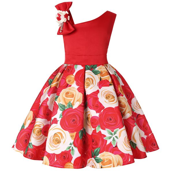 Girls' Dresses Girls' Princess Dresses Digital Print Children's Dresses - Image 2