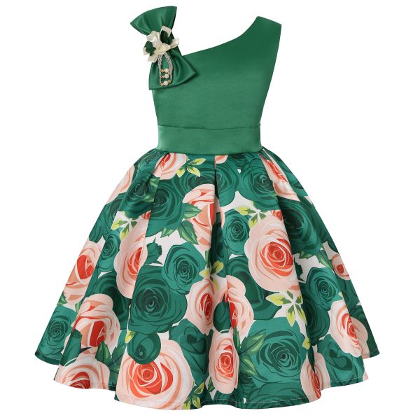 Girls' Dresses Girls' Princess Dresses Digital Print Children's Dresses - Image 3