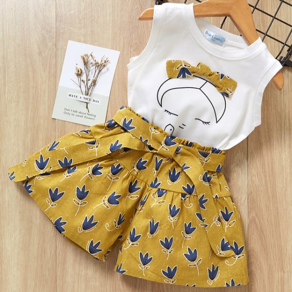 Kids Girls Clothes For Baby Girl Kids T-Shirt Shorts Suit - Image 9