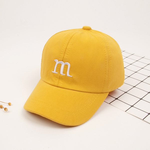 Baseball Cap Boy Letter M Embroidered Children's Cotton Spring and Autumn Hat Cap - Image 10