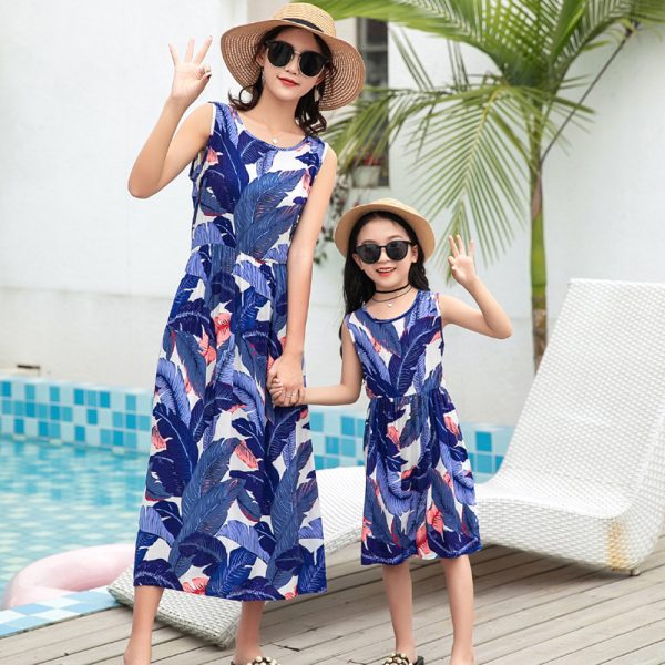 Mother And Daughter Vacation Beach Vest Long Skirt - Image 8