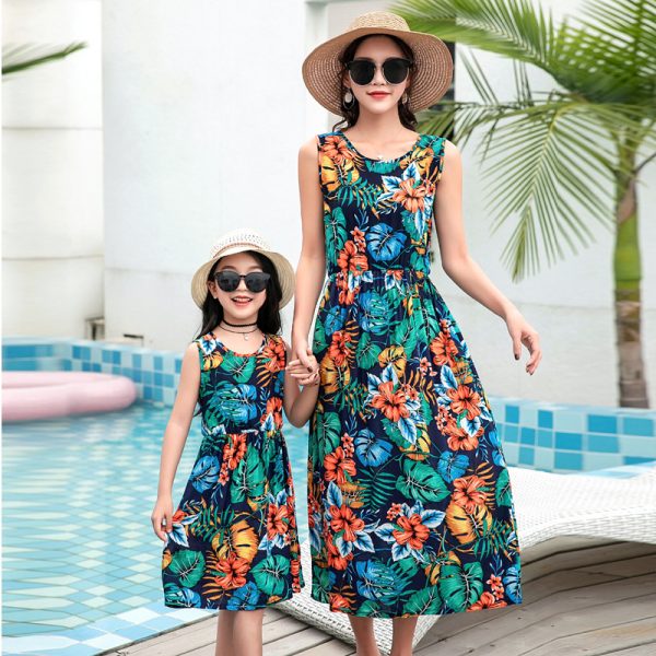 Mother And Daughter Vacation Beach Vest Long Skirt - Image 6