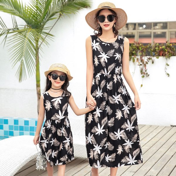 Mother And Daughter Vacation Beach Vest Long Skirt - Image 2