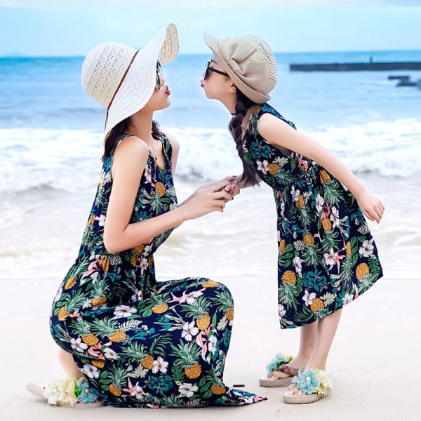 Mother And Daughter Vacation Beach Vest Long Skirt - Image 7