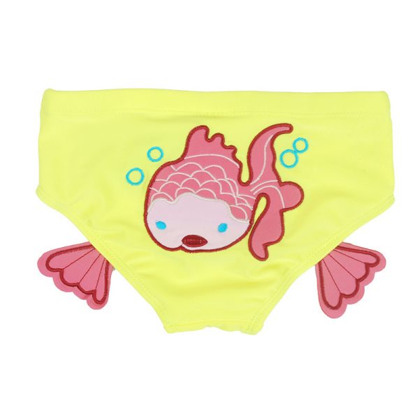 Baby Swimming Trunks Cute Embroidered Double Deck 1-3 Year Old Boys And Girls Learn Swimming Briefs Bathing Suit - Image 5