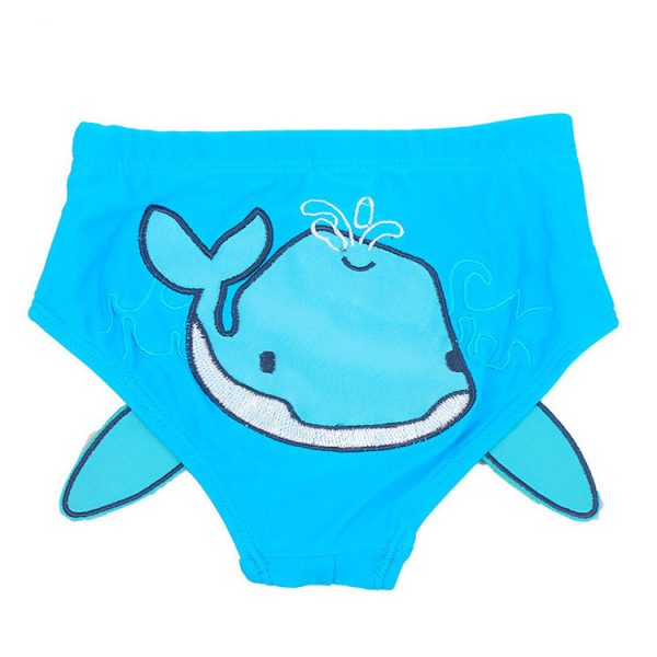 Baby Swimming Trunks Cute Embroidered Double Deck 1-3 Year Old Boys And Girls Learn Swimming Briefs Bathing Suit - Image 4