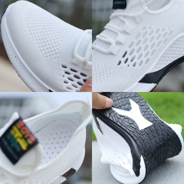 New Sports Shoes Men's Breathable Casual Mesh Shoes Comfort Increase Lace-up Non-slip Low-top Running Shoes - Image 5