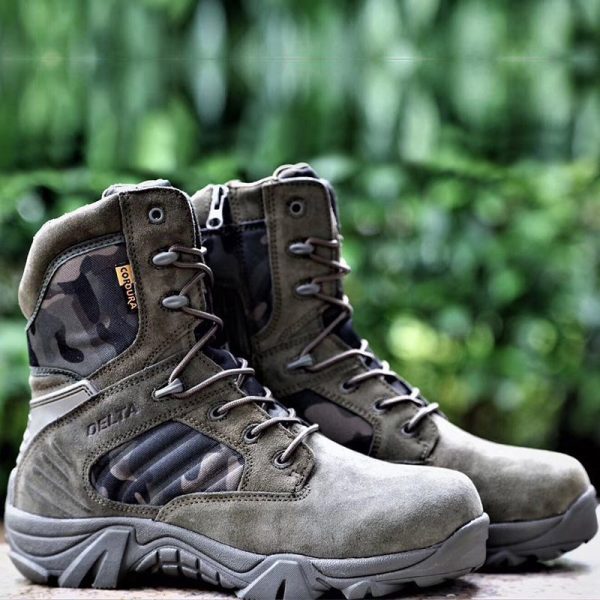 Delta High-Top Training Boots Mountaineering Combat Tactical Boots Special Forces Cowhide - Image 4