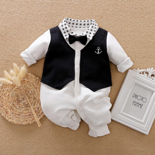 Gentleman's Baby Clothes, Long-sleeved Baby Clothes, Gentleman's Romper - Image 6