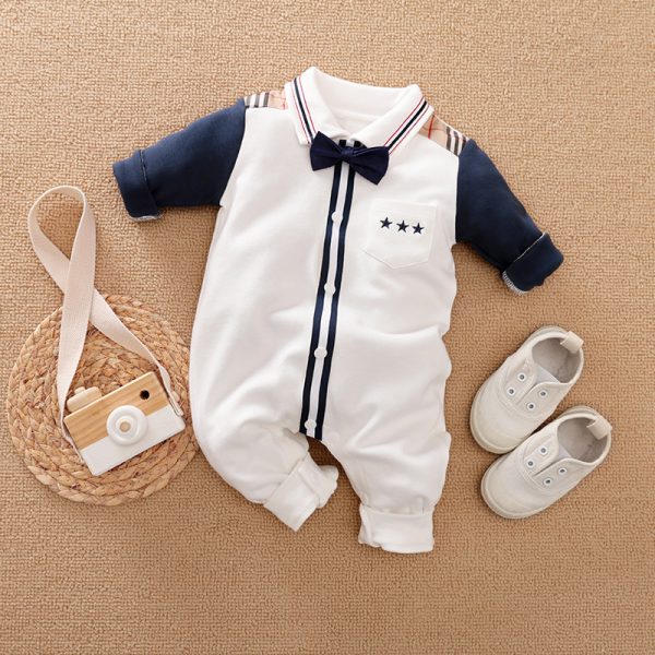 Gentleman's Baby Clothes, Long-sleeved Baby Clothes, Gentleman's Romper - Image 8