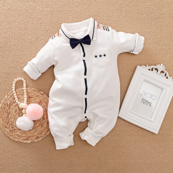 Gentleman's Baby Clothes, Long-sleeved Baby Clothes, Gentleman's Romper - Image 9