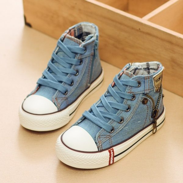 Autumn Expert Skill Children Casual Shoes Boys Girls Sport Shoes Breathable Denim Sneakers Kids Canvas Shoes Baby Boots - Image 3