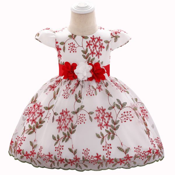 summer children's clothing new baby birthday party wedding dress skirt girls fluffy dress - Image 2