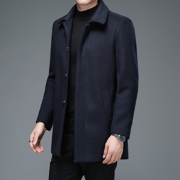 Trench Coat Mid-length Long Sleeve Lapel Korean Style Casual Jacket - Image 3