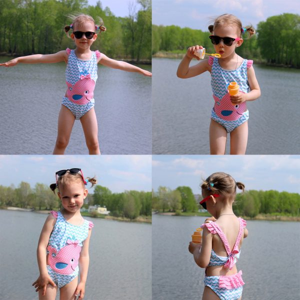 Baby Girls Swimwear Watermelon Swimsuit Swimming Beach Bathing Bikini Cute Summer One-piece Swimming Costume