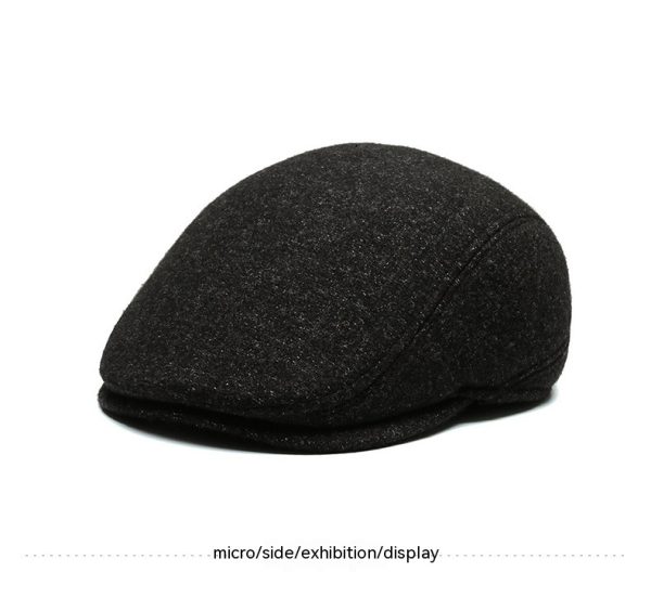 Outdoor Cycling Warm Short Brim Beret Middle-aged And Elderly Men Ear Protection Advance Hats - Image 9