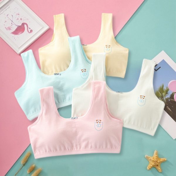 Primary Student Vest Female Junior High  Girl High School  Underwear Pure Cotton Bra - Image 6