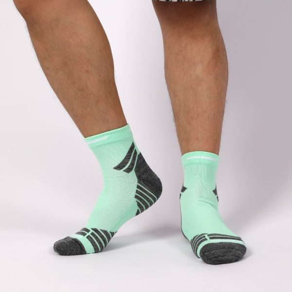 Men's Padded Ankle Socks, 6 Pairs In A Pack. Sports Running Socks. Men's And Women's Round-neck Running Socks. - Image 5