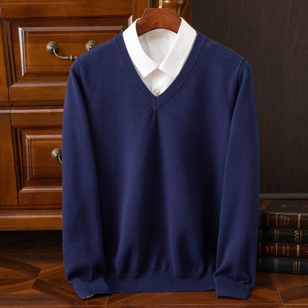 New Men's V-neck Sweater Fashion - Image 7