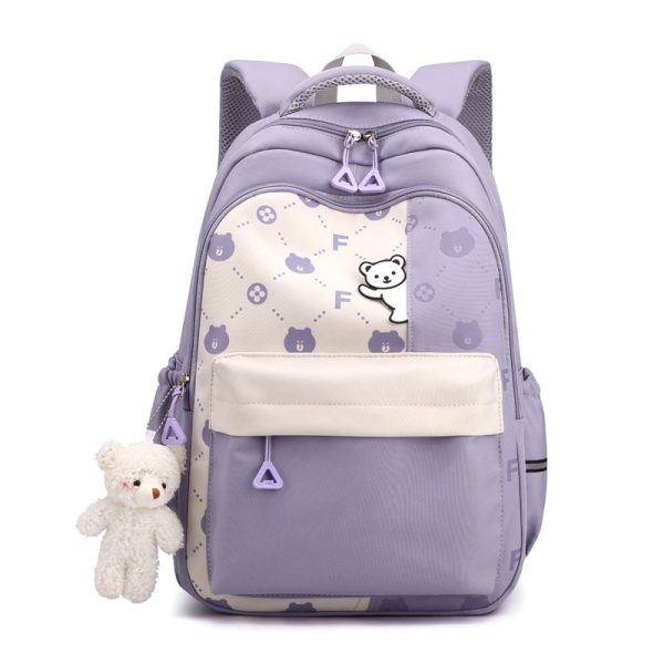 Schoolbag Lightweight And Large Capacity Elementary School Studebt Cute Bear Backpack - Image 7