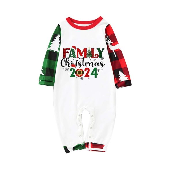 Parent-Child Christmas Homewear Suit Plaid Stitching Printing - Image 5