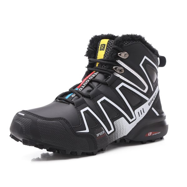 Winter Outdoors Snow Boots High-top Velvet Thermal Off-road Thickened Lightweight Mountaineering Men's Cotton Shoes - Image 6